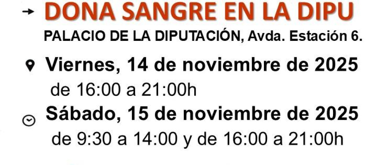 Cartel de la maratón de donación de sangre