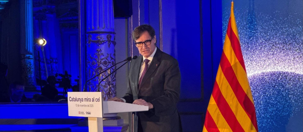 El presidente catalán, Salvador Illa, este jueves en la jornada sobre el eclipse total de 2026