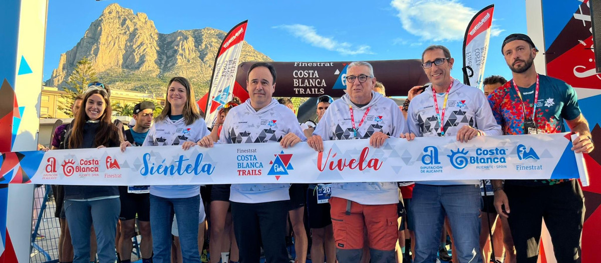 Imagen tomada este sábado de Juanfran Pérez Llorca antes de la salida del del Maratón 41K de la Finestrat Costa Blanca