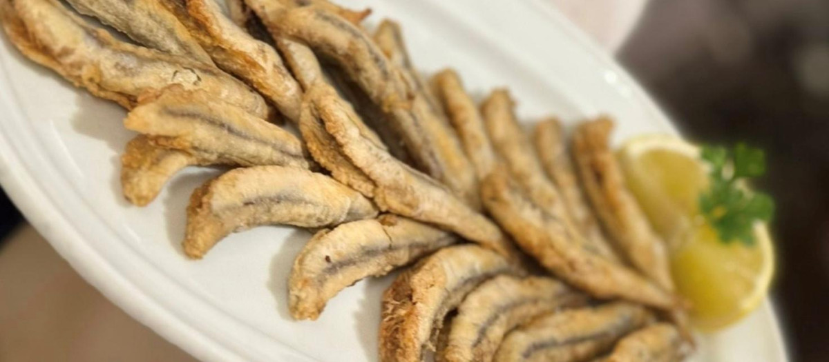 Ración de boquerones de El Espigón