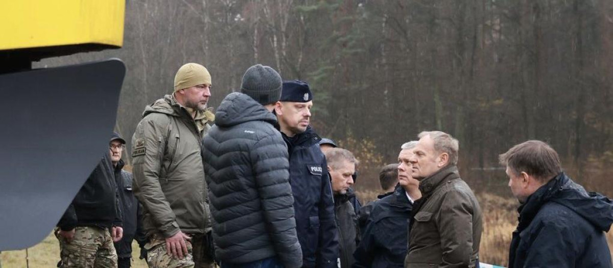 El primer ministro polaco, Donald Tusk, se desplaza al lugar de la explosión