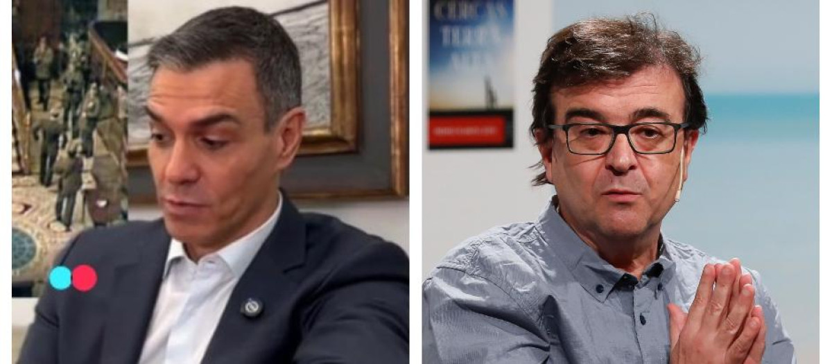 Pedro Sánchez en TikTok y el escritor Javier Cercas