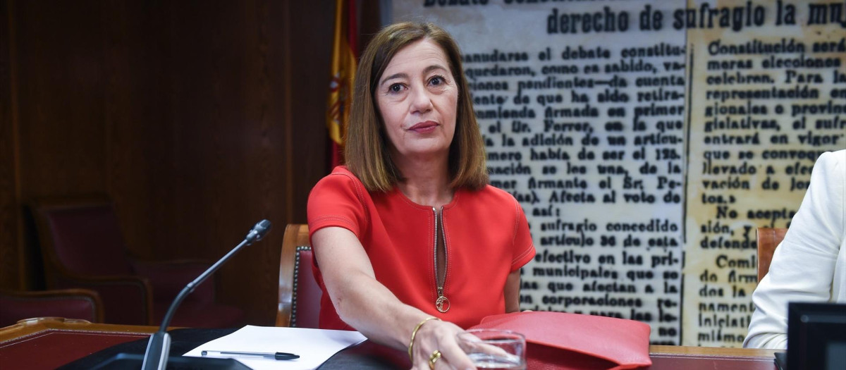 Francina Armengol durante su comparecencia en el Senado por el caso Koldo