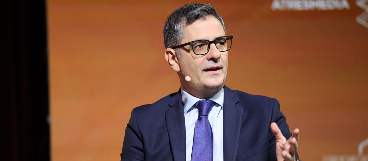 El ministro de la Presidencia, Justicia y Relaciones con las Cortes, Félix Bolaños, interviene durante el foro Metafuturo 2025, en el Ateneo de Madrid, a 20 de noviembre de 2025, en Madrid (España). El foro, organizado por Atresmedia, reúne a todo tipo de personalidades del ámbito social y político para debatir sobre temas como la Inteligencia Artificial, la digitalización, la libertad de expresión, la geopolítica, la transición energética, las migraciones, el papel de la mujer en la sociedad y el impacto de las pantallas, entre otros. Por primera vez el foro, que arrancaba el lunes 17 de noviembre en Madrid, se clausurará el 21 de noviembre en Barcelona.

Alejandro Martínez Vélez / Europa Press
20 NOVIEMBRE 2025;CUARTA JORNADA;FORO METAFUTURO;MADRID;BOLAÑOS;PAGE
20/11/2025