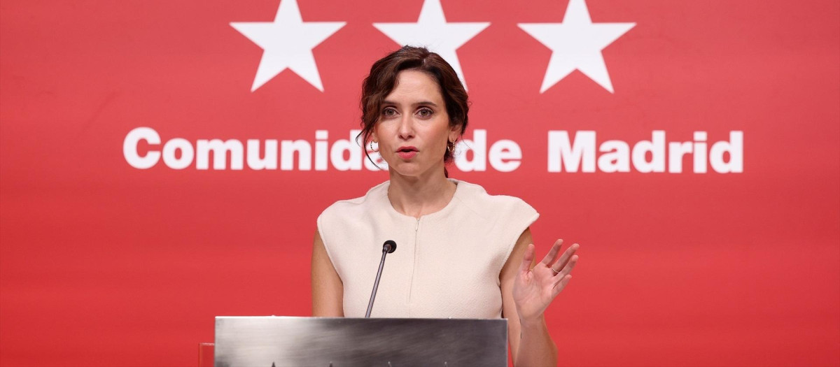 Isabel Díaz Ayuso en la declaración institucional tras la sentencia del fiscal general