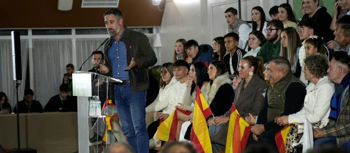 Santiago Abascal participa en un mitin en Navalmoral de la Mata, Cáceres