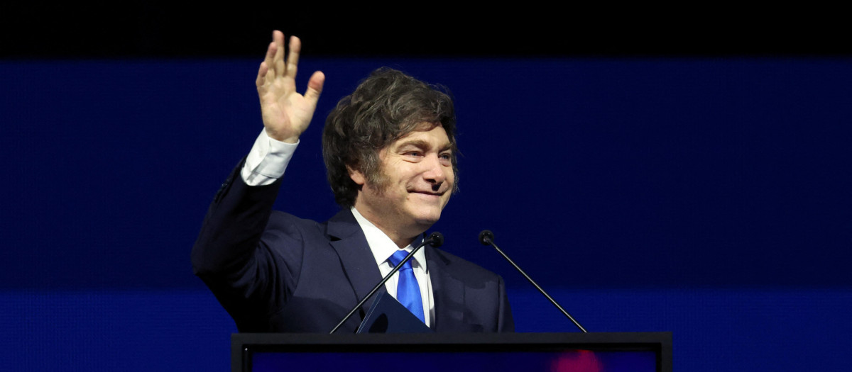 El presidente de Argentina, Javier Milei, durante el Amerca Business Forum