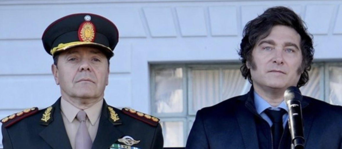 Carlos Presti junto a Javier Milei