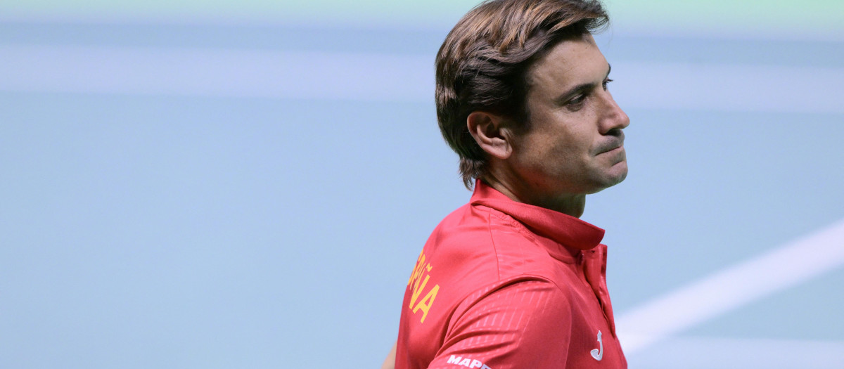 David Ferrer, durante la final de la Copa Davis