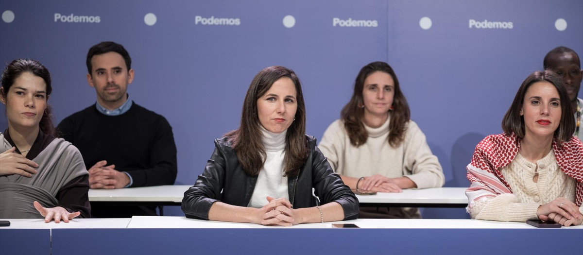 La dirección de Podemos, en una de sus últimas reuniones