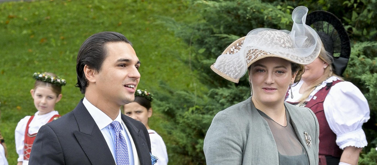 Victoria de Hohenlohe, junto a su marido Maxime Corneille