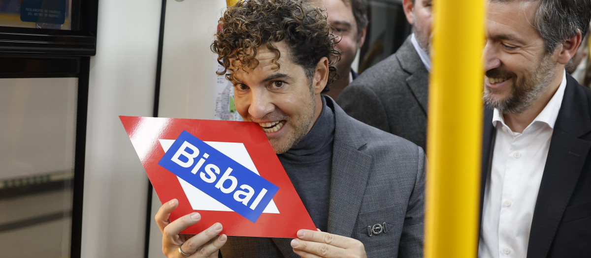 David Bisbal, con su nombre grabado en las míticas paradas de metro