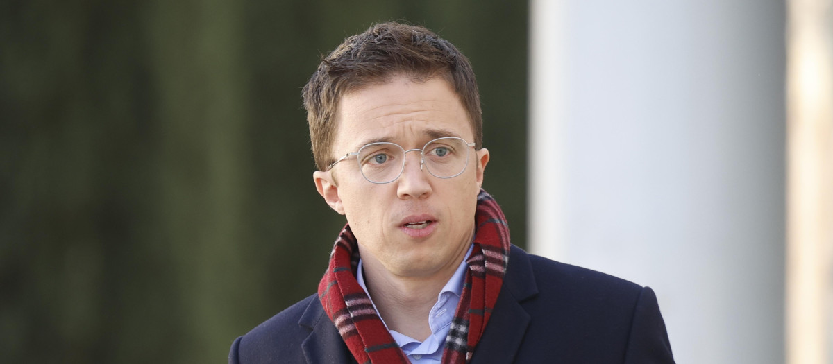 Iñigo Errejon arriving trial in Madrid on Thursday, 16 January 2025.