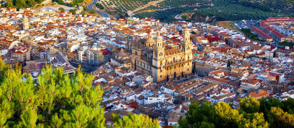 Jaén a vista de pájaro