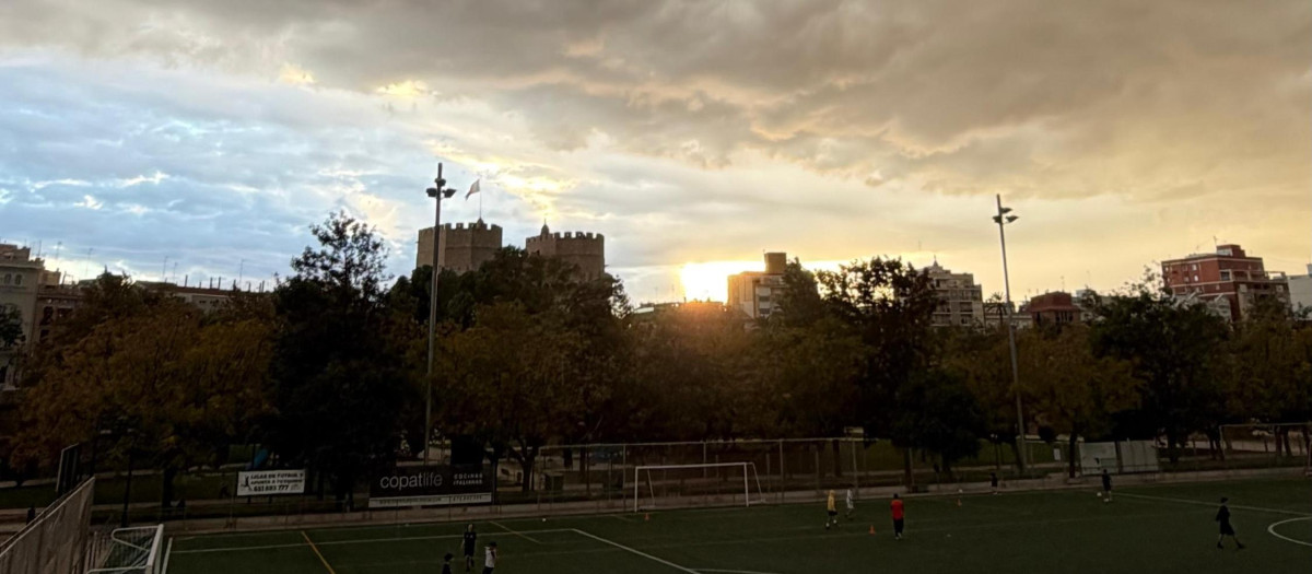 Día de tormenta en la ciudad de Valencia.
