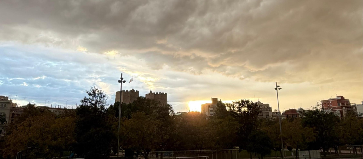 Día de tormenta en la ciudad de Valencia.