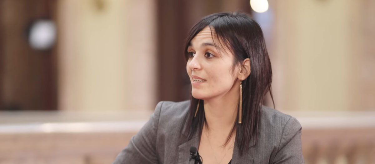 La líder de Aliança Catalana, Sílvia Orriols, durante la entrevista