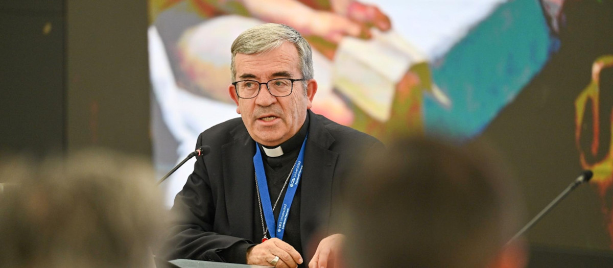 Imagen de el presidente de la Conferencia Episcopal Española durante la clausura