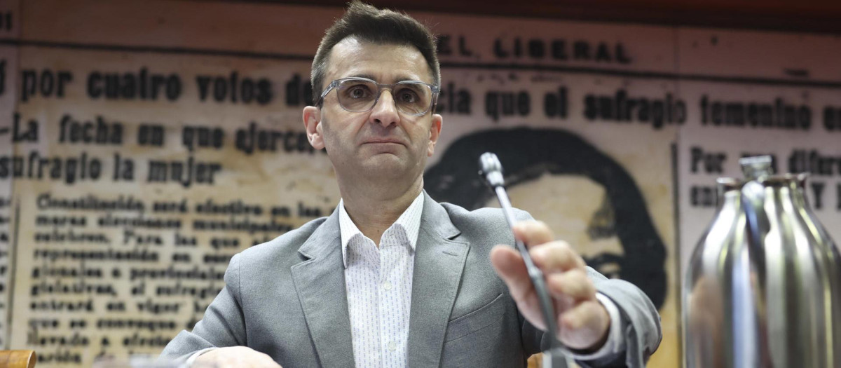 José Pablo López, presidente de RTVE, en su comparecencia de este jueves en el Senado