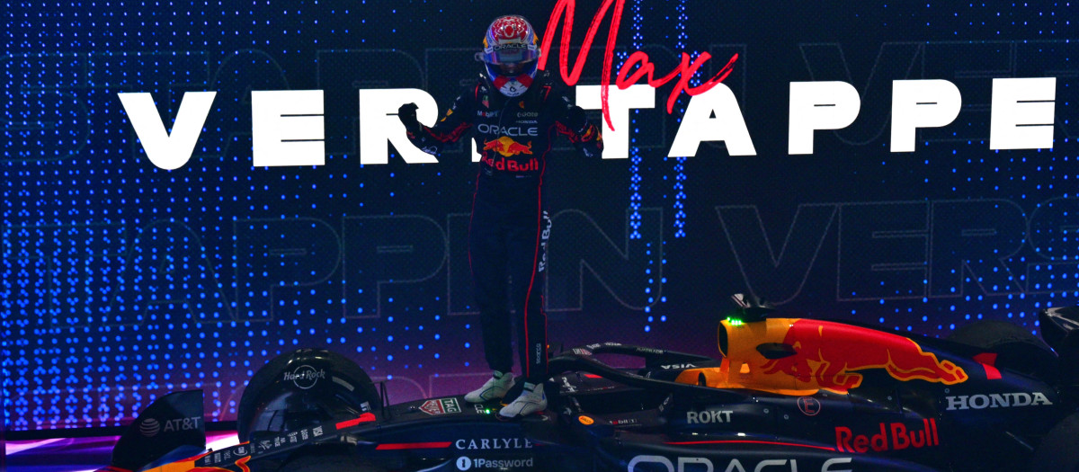 Max Verstappen celebra su victoria en el Gran Premio de Qatar