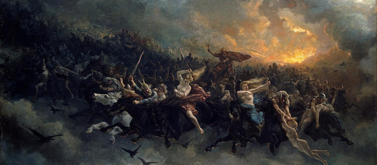 'La caza salvaje de Odín', de Peter Nicolai Arbo (1872)