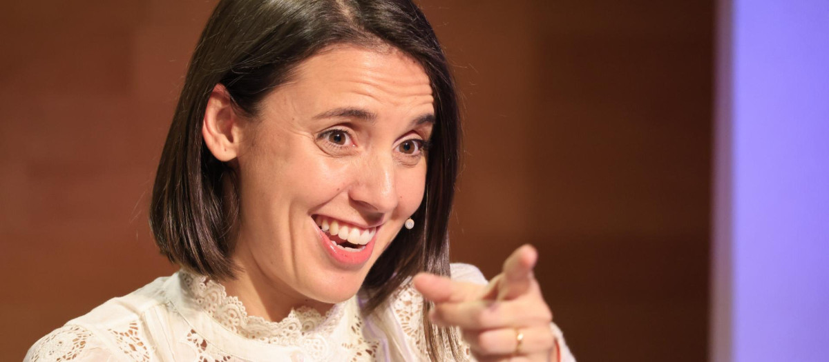 Politician Irene Montero  en el año 2024.