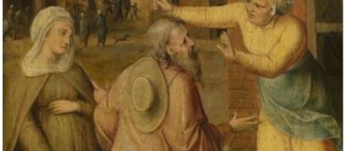 'María y José no encuentran alojamiento en Belén' de Jan Massijs (1558)