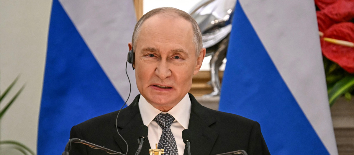 El presidente de Rusia, Vladimir Putin, en una rueda de prensa en Nueva Delhi