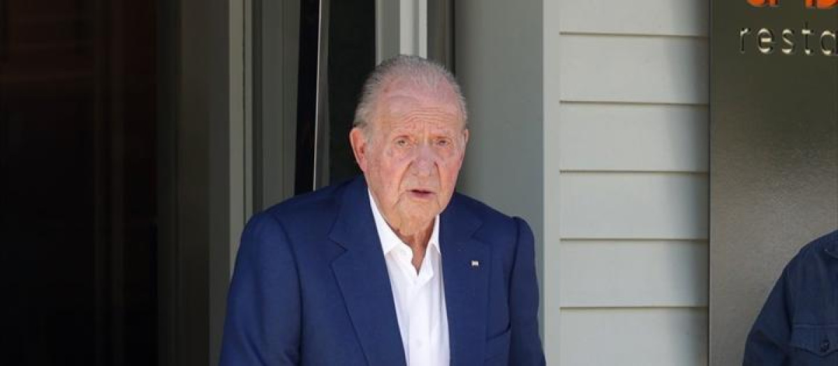 Don Juan Carlos, en Sangenjo el pasado mayo