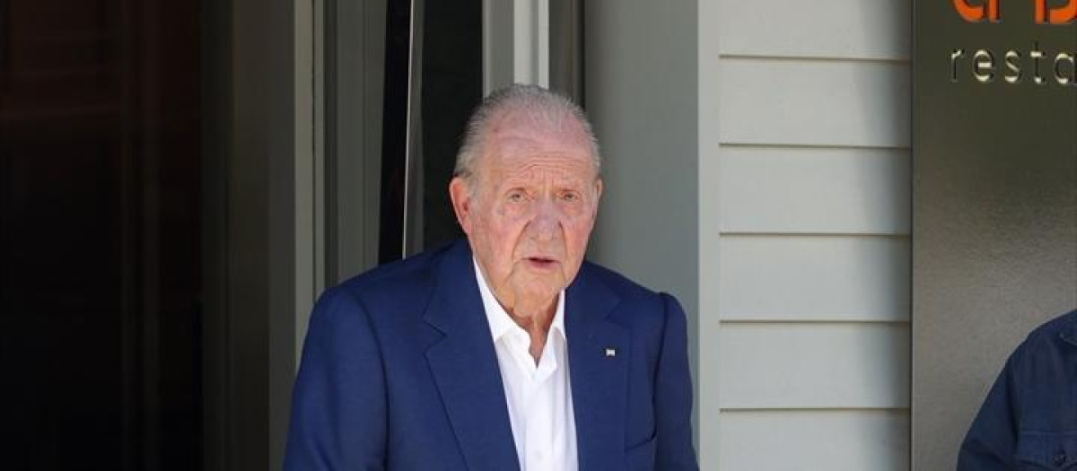 Don Juan Carlos, en Sangenjo el pasado mayo