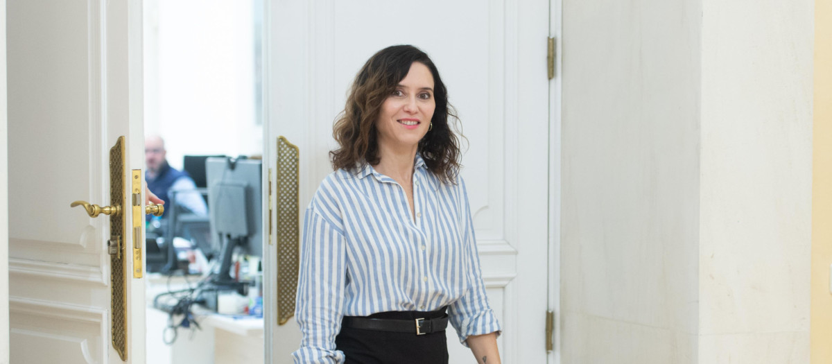 La presidenta de la Comunidad de Madrid, Isabel Díaz Ayuso