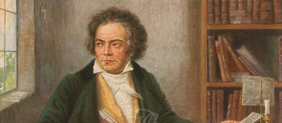 Retrato de Beethoven, por Wilhelm Fassbender (1928)
