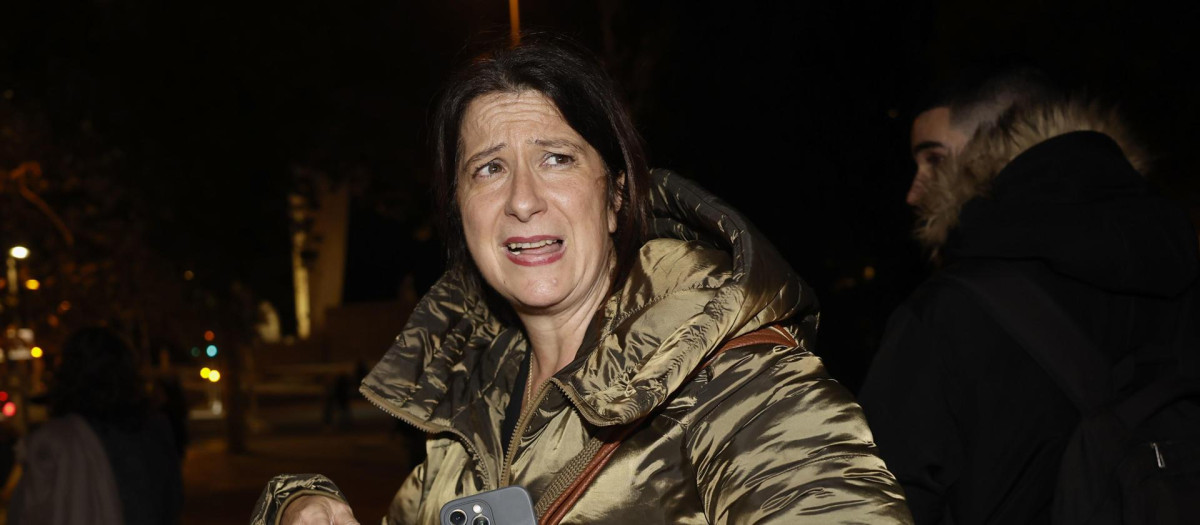 La exmilitante del PSOE Leire Díez, a su salida de los juzgados de Plaza de Castilla