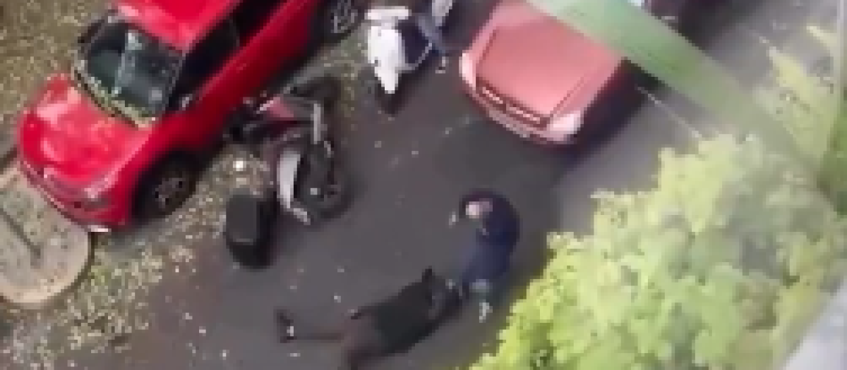 Imagen de la agresión del conductor del coche