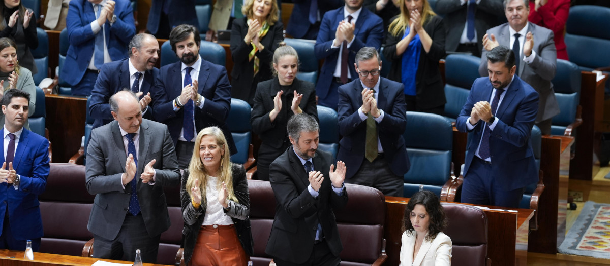 Ayuso en el pleno de la Asamblea de Madrid