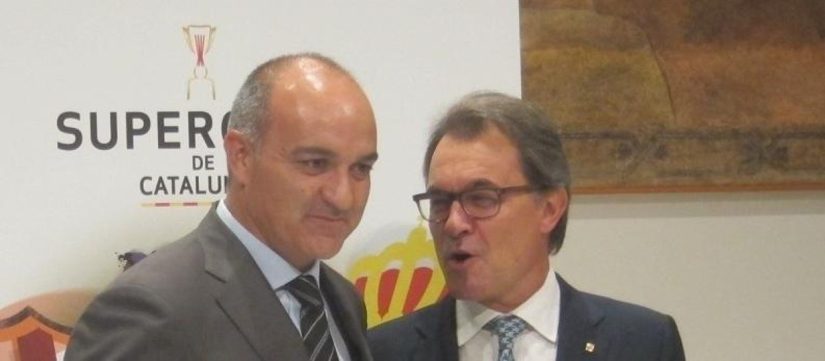 Andreu Subies, junto a Artur Mas en 2017