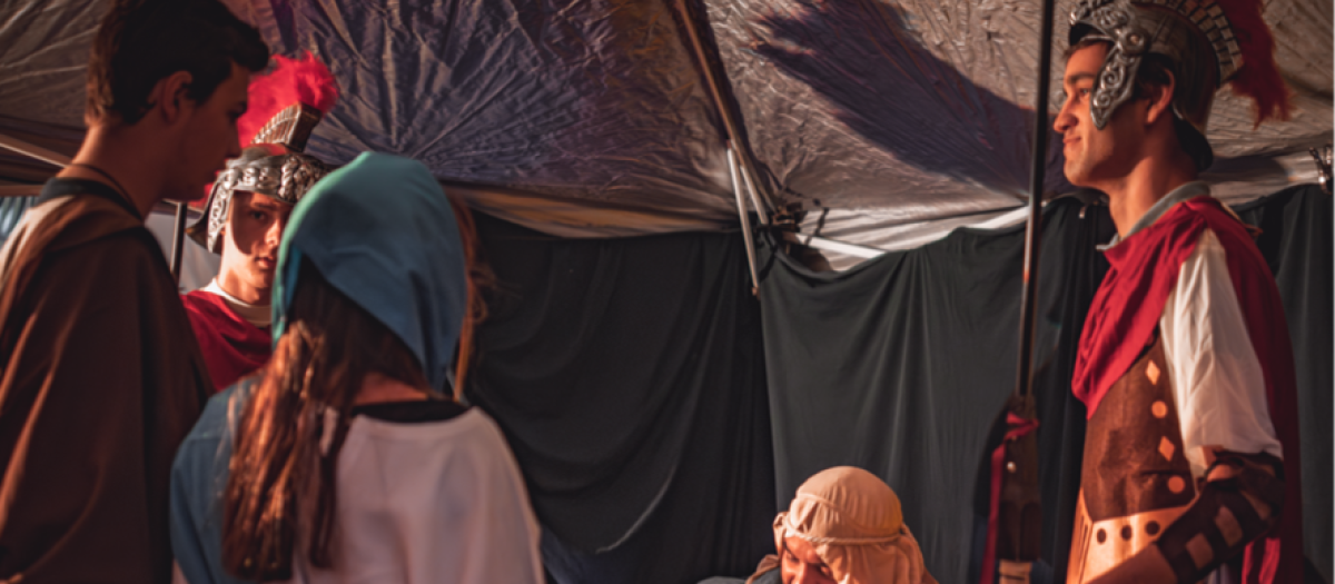 El pesebre viviente del colegio Real Monasterio Santa Isabel