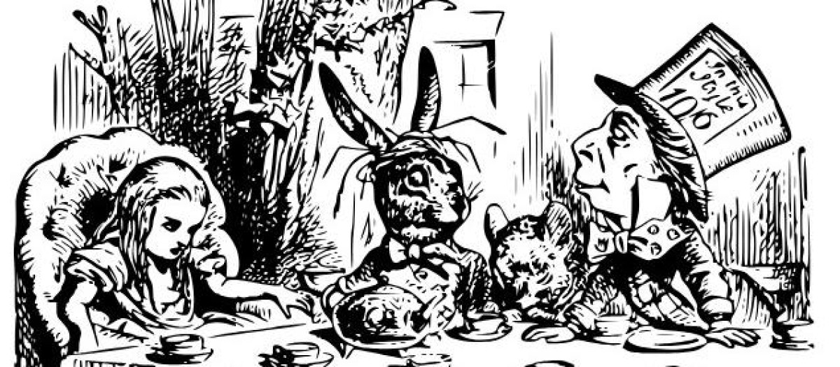 La escena de la fiesta del té en 'Alicia en el país de las maravillas'