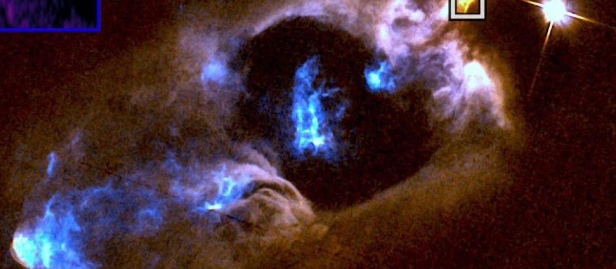 El jet protoestelar supersónico de SVS 13 interactúa con el medio ambiente circundante