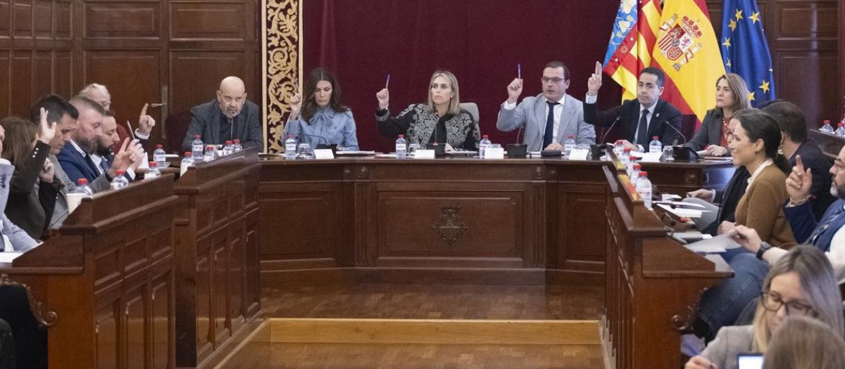 Imagen del pleno en la Diputación de Castellón.