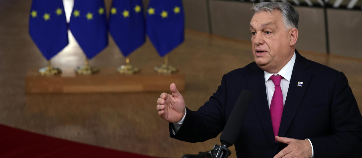 El primer ministro húngaro, Viktor Orban, a su llegada al Consejo Europeo en Bruselas