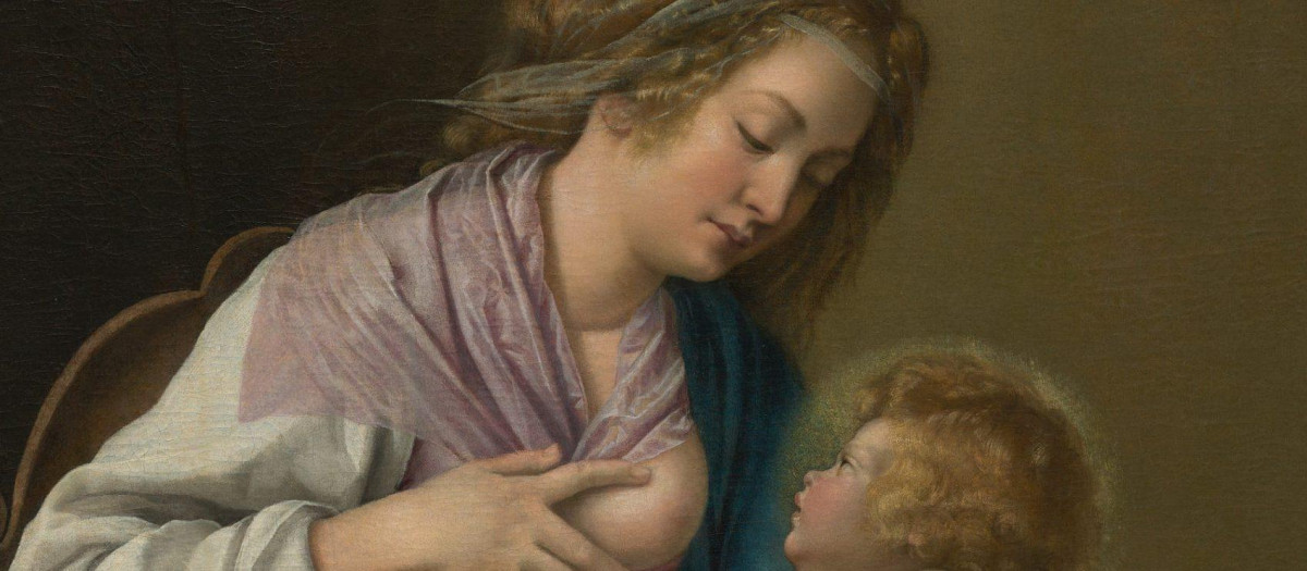 Imagen parcial de 'La Virgen de la leche' de Artemisia Gentileschi