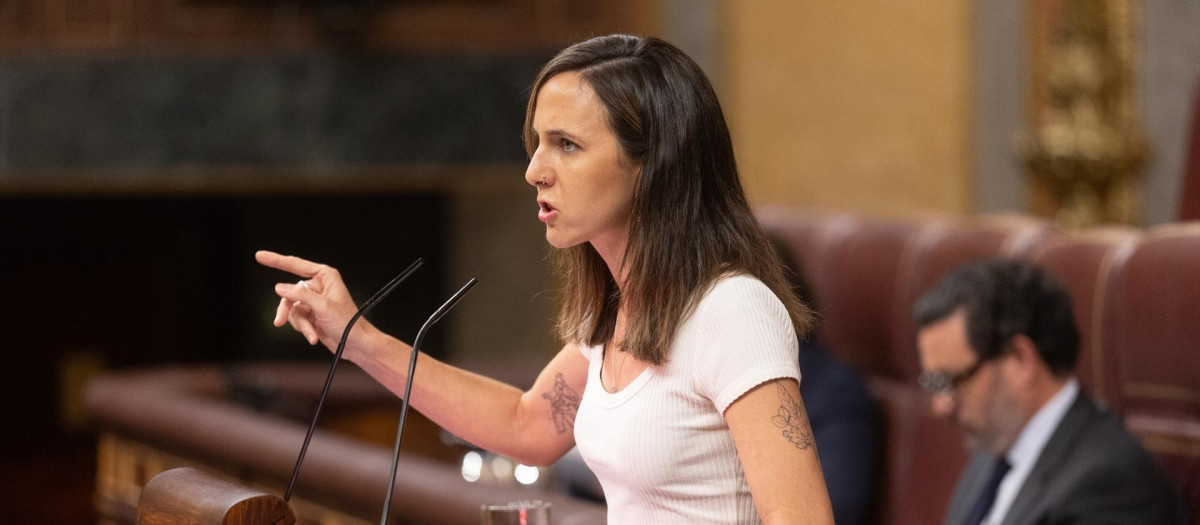 La líder de Podemos, Ione Belarra, en el Congreso de los Diputados