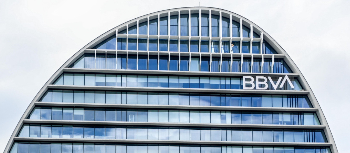 Fachada de la sede de BBVA