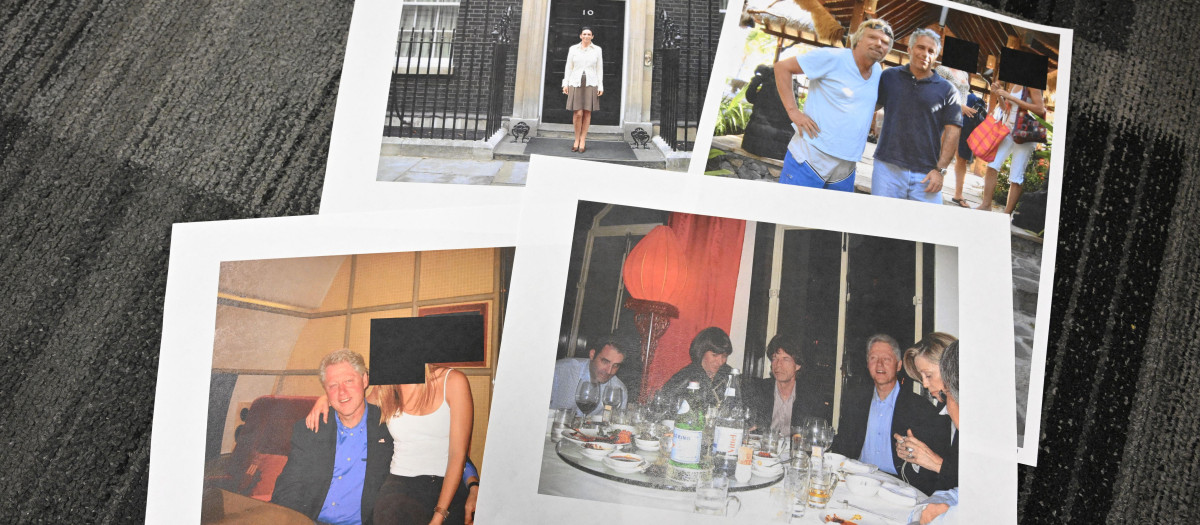Algunas de las fotos sobre Epstein liberadas este viernes
