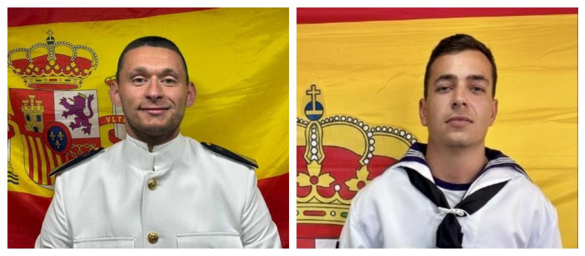 El sargento Jorge De La Cruz  y el marinero Carlos Buzón de la Armada española