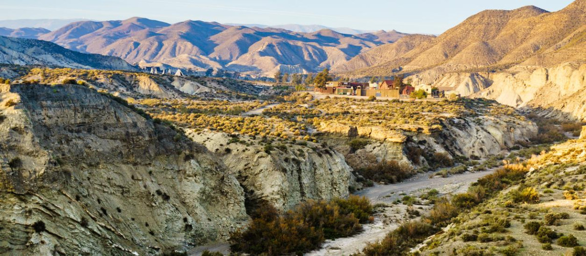 Paisaje del desierto de Tabernas, en la provincia de Almería