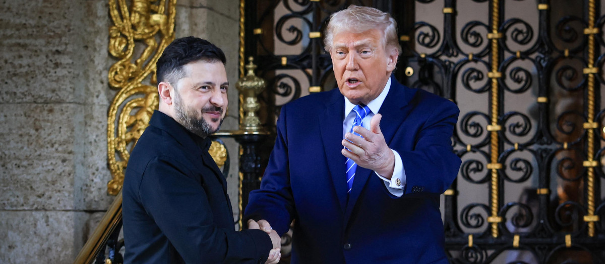 Zelenski y Trump en Mar-a-Lago