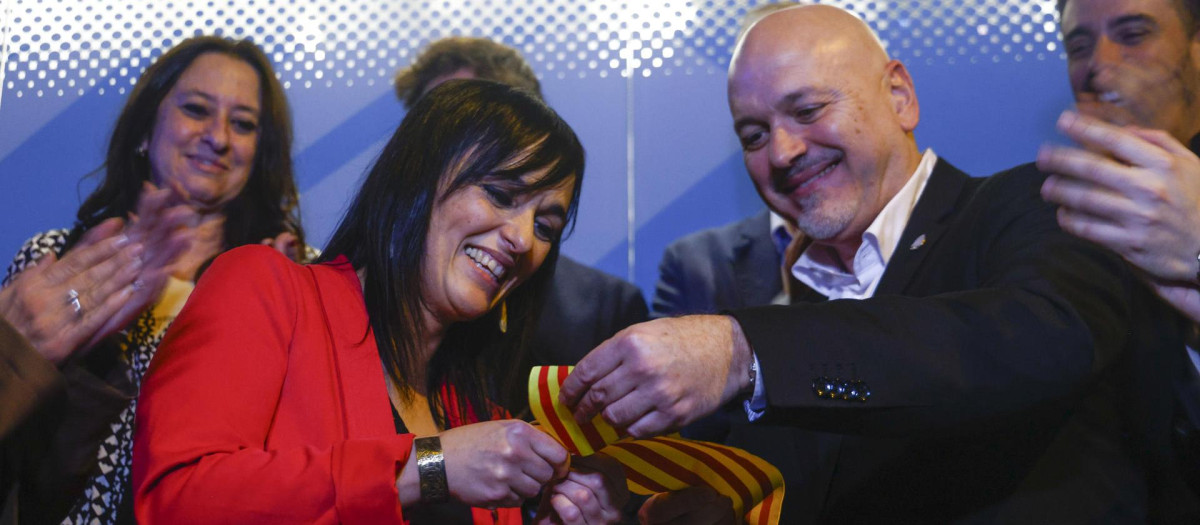 La líder de Aliança Catalana, Sílvia Orriols, inaugura la sede del partido en Barcelona