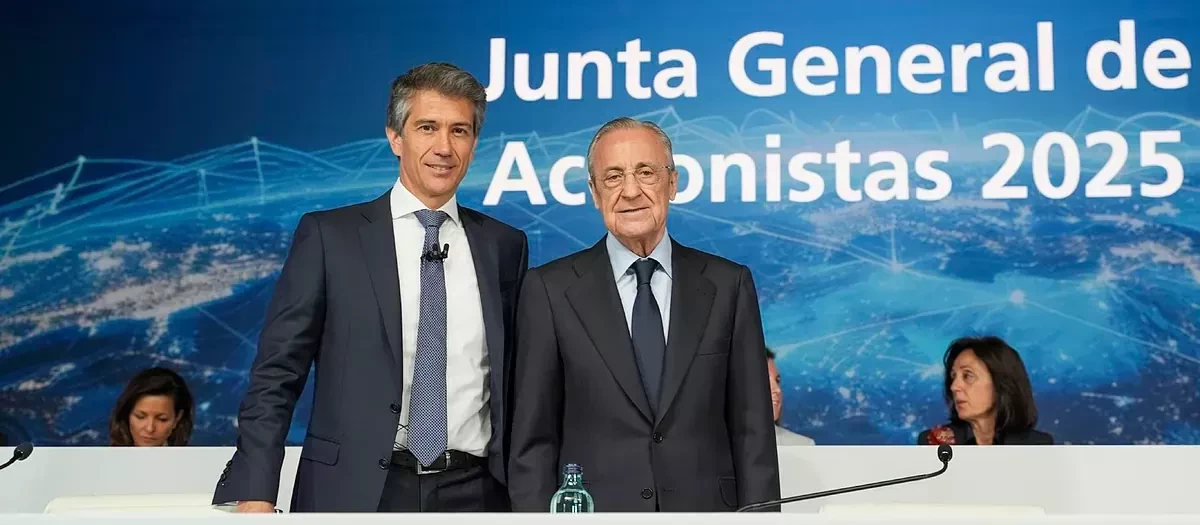 Florentino Pérez, presidente de ACS, y Juan Santamaría, consejero delegado